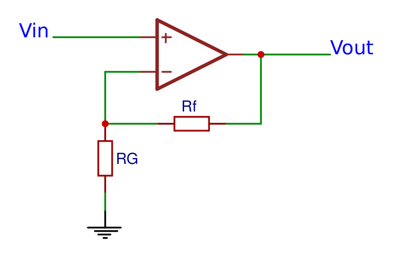 Non-inverting operational amplifier